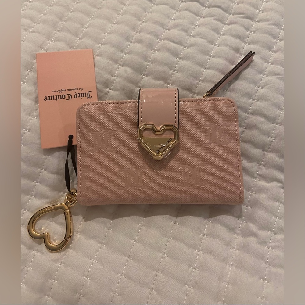juicy couture pink logo wallet